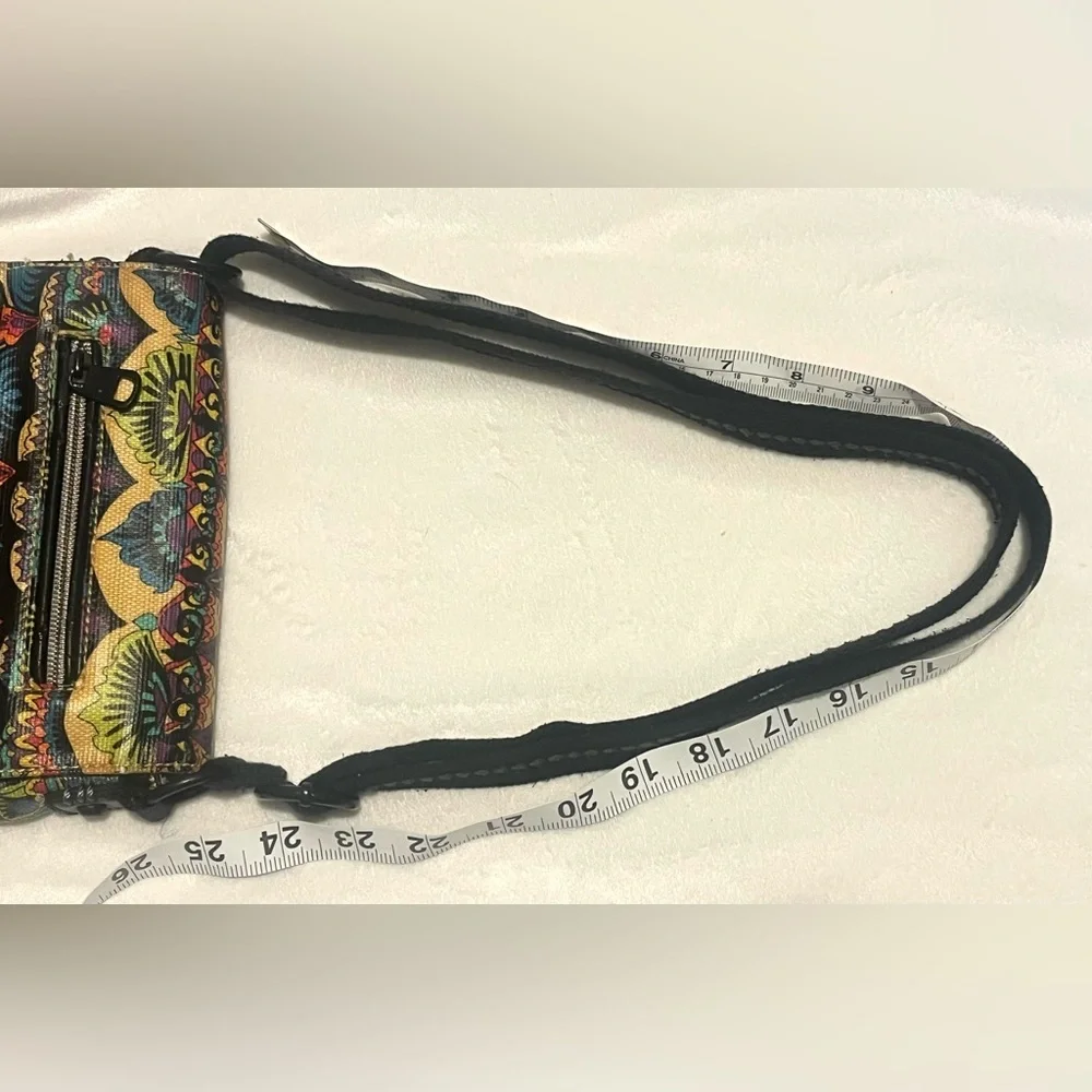 Sakroots Multicolor Crossbody Bag w Snap closure Adjustable Straps Purse - Picture 14 of 16